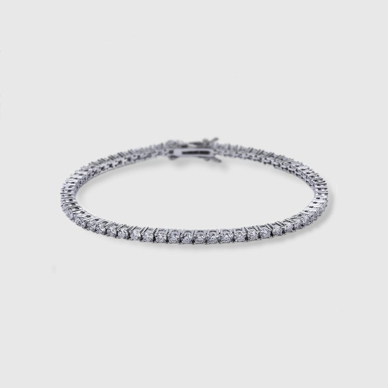 WOMEN'S MICRO TENNIS BRACELET [WHITE GOLD] 3MM - Malvos