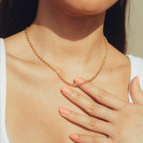 WOMEN'S ROPE CHAIN [18K GOLD] 5MM - Malvos