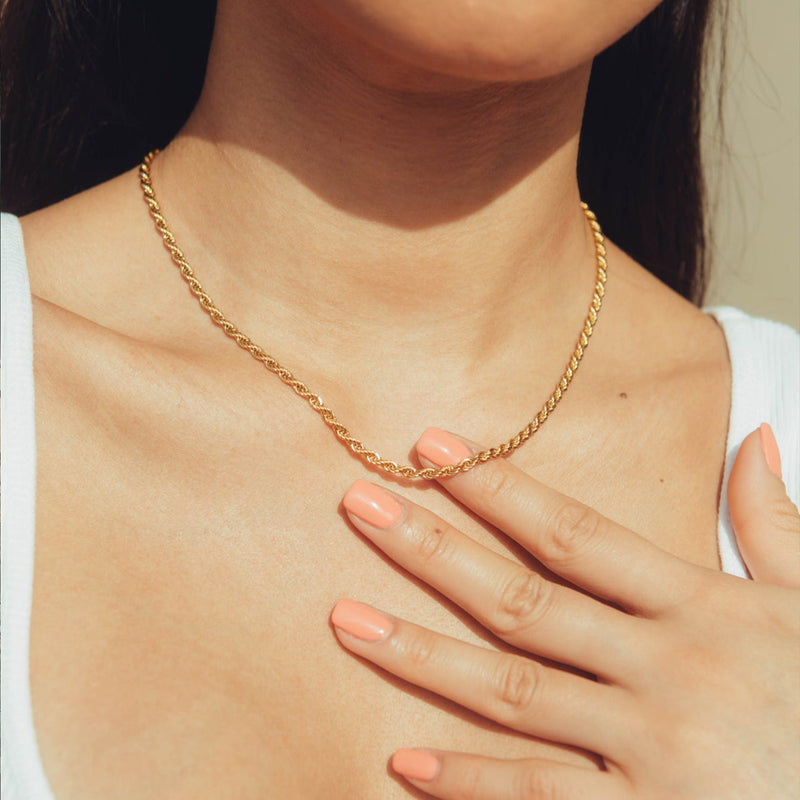 WOMEN'S ROPE CHAIN [18K GOLD] 5MM - Malvos