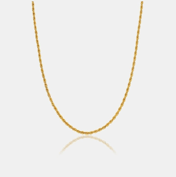 WOMENS ROPE CHAIN [GOLD] 3MM - Malvos