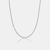 WOMEN'S ROPE CHAIN [WHITE GOLD] 3MM - Malvos