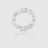 WOMEN'S SINGLE ROW DIAMOND RING [WHITE GOLD] - Malvos