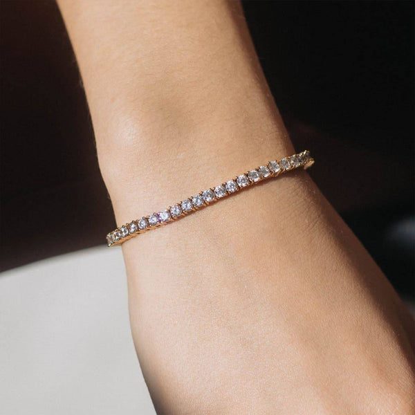 WOMEN'S TENNIS BRACELET [18K GOLD] 5MM - Malvos