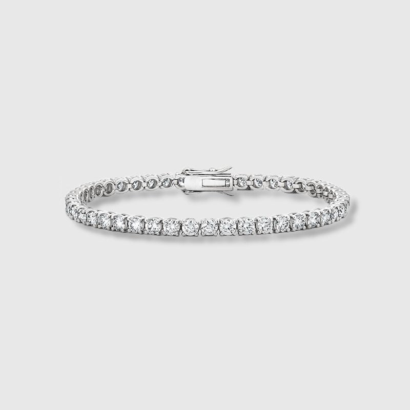 WOMEN'S TENNIS BRACELET [WHITE GOLD] 5MM - Malvos