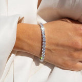 WOMEN'S TENNIS BRACELET [WHITE GOLD] 5MM - Malvos