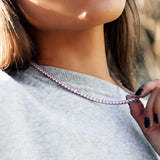 WOMEN'S TENNIS CHAIN [PINK] 4MM - Malvos