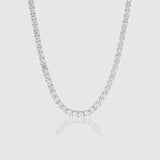 WOMEN'S TENNIS CHAIN [WHITE GOLD] 5MM - Malvos