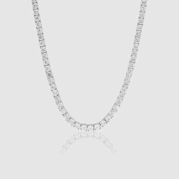 WOMEN'S TENNIS CHAIN [WHITE GOLD] 5MM - Malvos