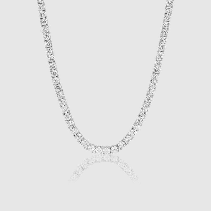 WOMEN'S TENNIS CHAIN [WHITE GOLD] 5MM - Malvos