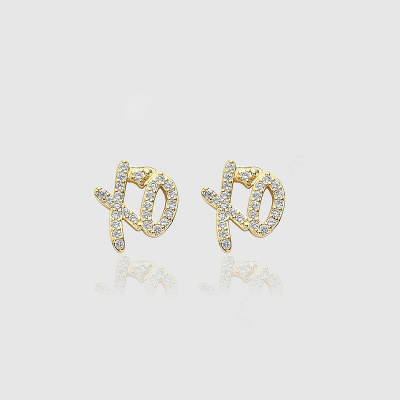 ICED XO EARRINGS [18K GOLD]