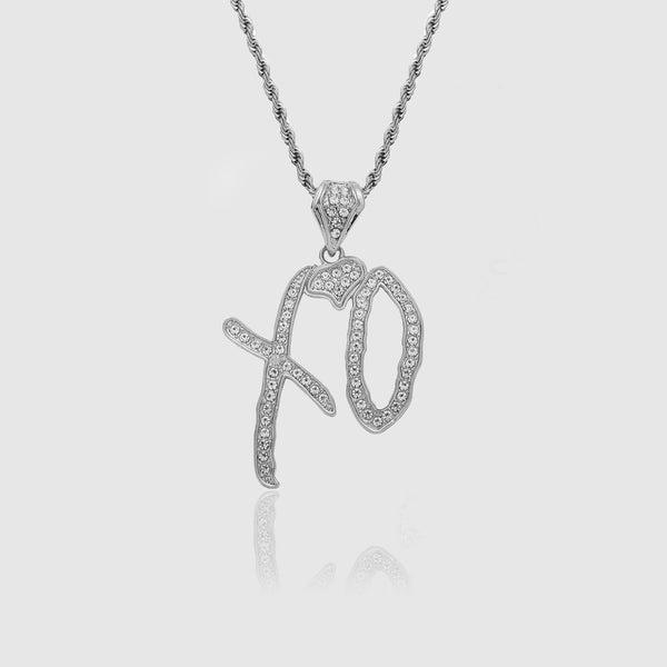 ICED XO PENDANT [18K WHITE GOLD]