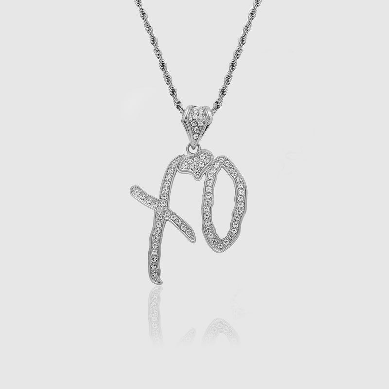 ICED XO PENDANT [18K WHITE GOLD]